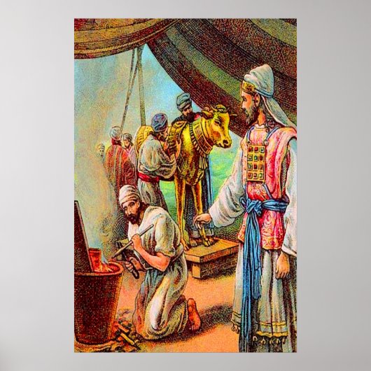 出エジプト32アーロン黄金のふくらはぎのポスターを作る ポスター (正面)