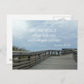 出エジプト33:14わたしの臨在は共に行く… ポストカード (正面/裏面)