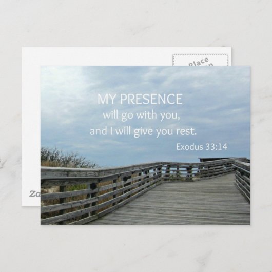 出エジプト33:14わたしの臨在は共に行く… ポストカード (正面/裏面)