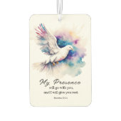 出エジプト33:14わたしの臨在は、あなた方と共に行く カーエアーフレッシュナー (裏面)