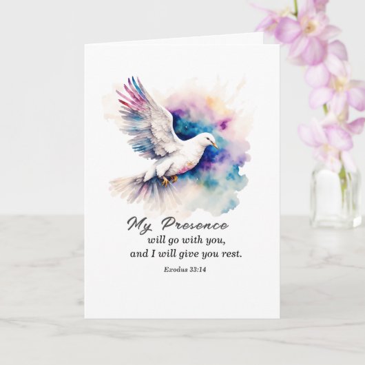 出エジプト33:14わたしの臨在は、あなた方と共に行く カード (蘭)