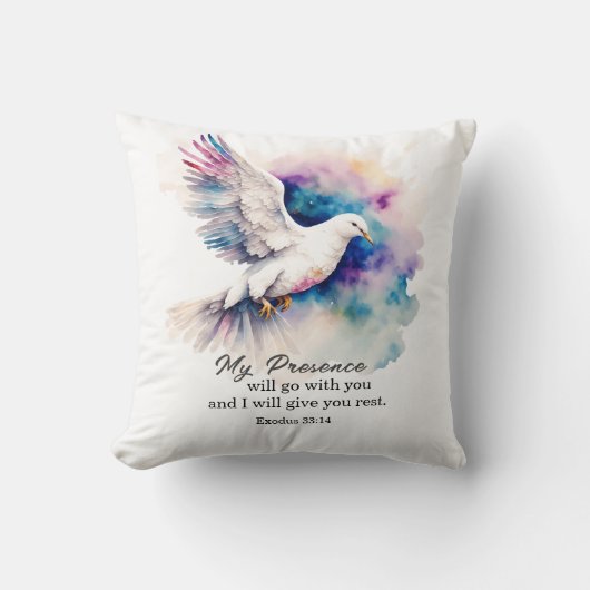 出エジプト33:14わたしの臨在は、あなた方と共に行く クッション (正面)
