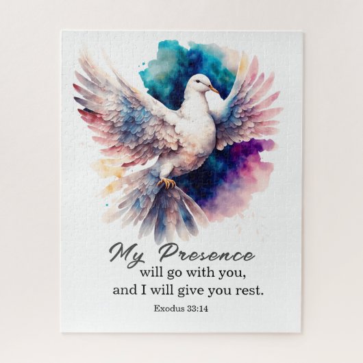 出エジプト33:14わたしの臨在は、あなた方と共に行く ジグソーパズル (縦)