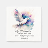 出エジプト33:14わたしの臨在は、あなた方と共に行く スタンダードカクテルナプキン (正面)