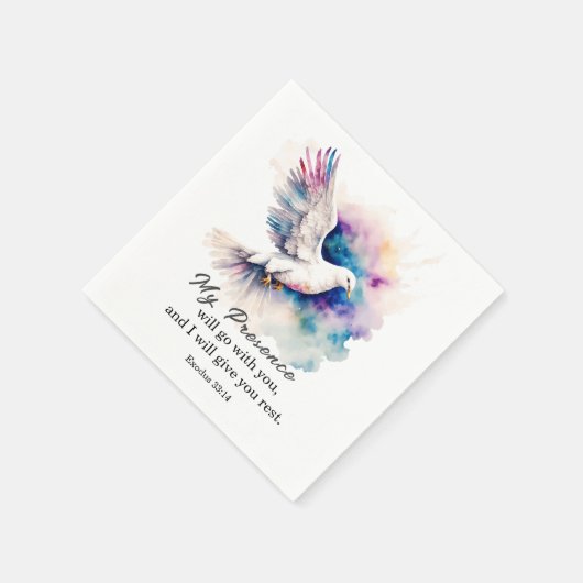 出エジプト33:14わたしの臨在は、あなた方と共に行く スタンダードカクテルナプキン (角)