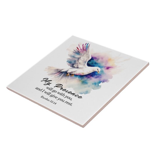 出エジプト33:14わたしの臨在は、あなた方と共に行く タイル (側面)