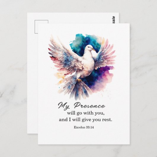 出エジプト33:14わたしの臨在は、あなた方と共に行く ポストカード (正面/裏面)