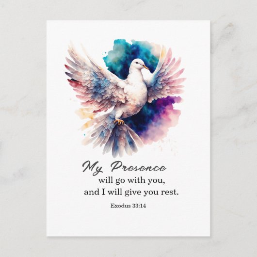 出エジプト33:14わたしの臨在は、あなた方と共に行く ポストカード (正面)