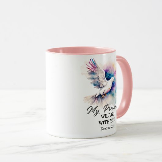 出エジプト33:14わたしの臨在は、あなた方と共に行く マグカップ (正面右)