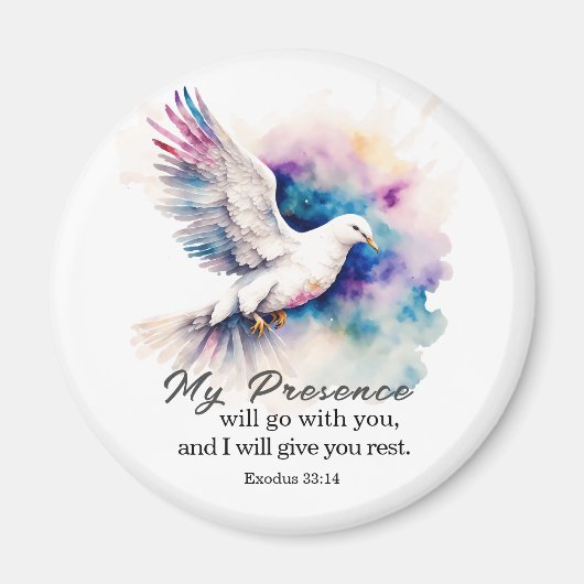 出エジプト33:14わたしの臨在は、あなた方と共に行く マグネット (正面)