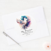 出エジプト33:14わたしの臨在は、あなた方と共に行く ラウンドシール (封筒)