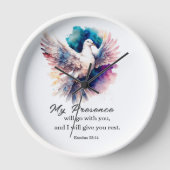 出エジプト33:14わたしの臨在は、あなた方と共に行く 壁時計 (正面)