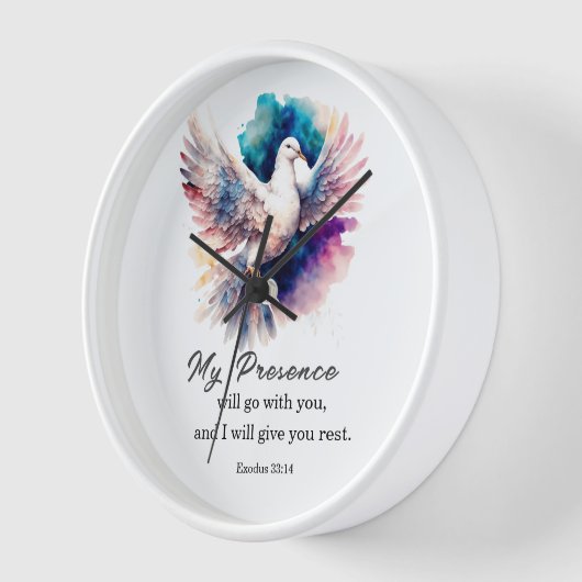 出エジプト33:14わたしの臨在は、あなた方と共に行く 壁時計 (傾斜)