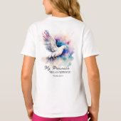 出エジプト33:14わたしの臨在は、あなた方と共に行く Tシャツ (裏面)