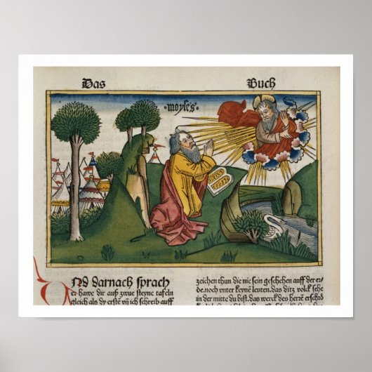 出エジプト34 1-10モーセは2番目の錠剤wを受け取る ポスター (正面)