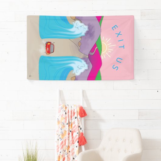 出エジプト「Exit Us Cartoon 横断幕 (インサイチュ)