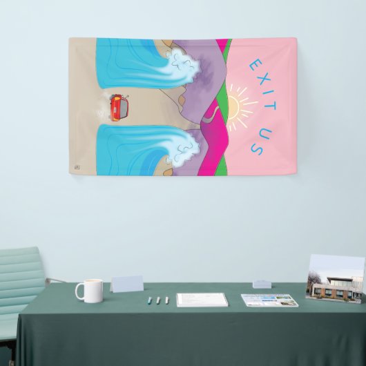 出エジプト「Exit Us Cartoon 横断幕 (トレードショー)