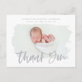 出エレガント生告知感謝してい写真 案内ポストカード (正面)