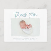 出エレガント生告知感謝してい写真 案内ポストカード (正面)