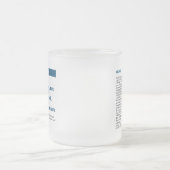 出パーソナライズされた版物のすりガラスマグ-青 フロストグラスマグカップ (中央)