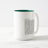 出パーソナライズされた版物2調15oz MUG – 緑 ツートーンマグカップ (正面右)