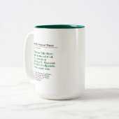 出パーソナライズされた版物2調15oz MUG – 緑 ツートーンマグカップ (正面左)