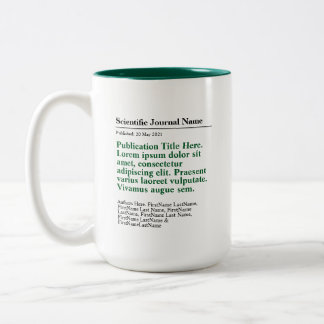 出パーソナライズされた版物2調15oz MUG – 緑 ツートーンマグカップ