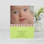 出パーソナライズされた産届 案内状 (スタンド正面)