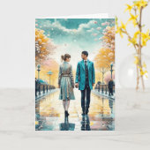 出会いそうで出会えなかった | ロマンチックアート カード (黄色い花)