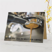 出会いたくなるエスプレッソの注ぎ方 カード (黄色い花)