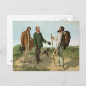 出会い、またはこんにちは、ムッシュ・クールベ、1854 ポストカード (正面/裏面)