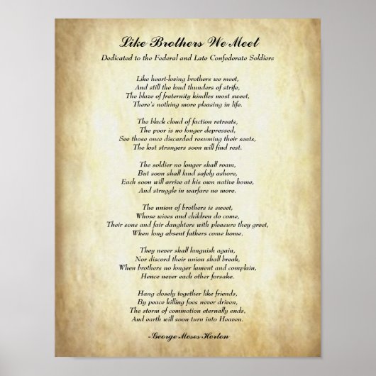 出会う兄弟のようなアフリカ系アメリカ人の詩 ポスター (正面)