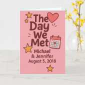 出会った日 – カップルカード カード (黄色い花)