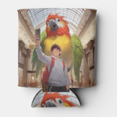 出会カラフルい – ミュージアムの巨大なオウム 缶クーラー (正面)