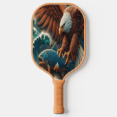 出会威厳のあるい:ワシと魚 ピックルボールラケット (正面)