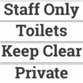 出保口,入場禁止,プライベート,入場禁止ステッカー シール (正面)