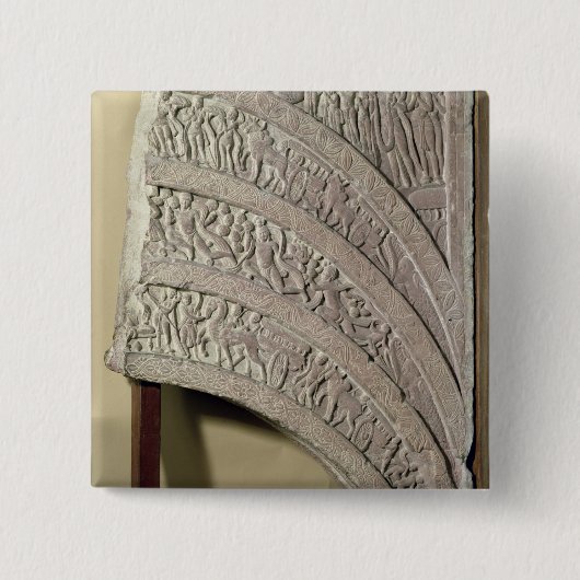 出入口からのArchitrave、赤い砂岩、マトゥラ、 缶バッジ (正面)