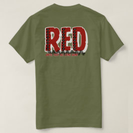 出動兵士に敬意を表するレッド・トライバルTシャツ Tシャツ