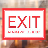 出口専用 - 安全窓ドア用シール ウィンドウサイン (シート2)