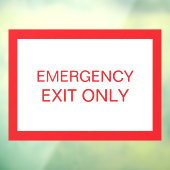 出口専用 - 安全窓ドア用シール ウィンドウサイン (シート3)