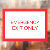 出口専用 - 安全窓ドア用シール ウィンドウサイン (シート2)