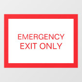 出口専用 - 安全窓ドア用シール ウィンドウサイン (シート)