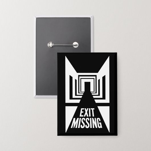 出口恋しく思 – 現実のグリッチ 缶バッジ (正面/裏面)