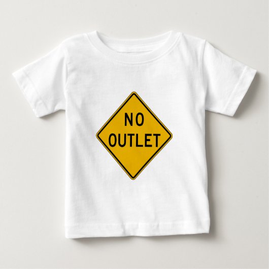 出口無し、交通警告標識、米国 ベビーTシャツ (正面)