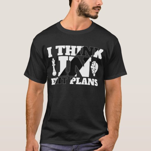 出口計画を考える - 戦略的思考の引用 Tシャツ (正面)