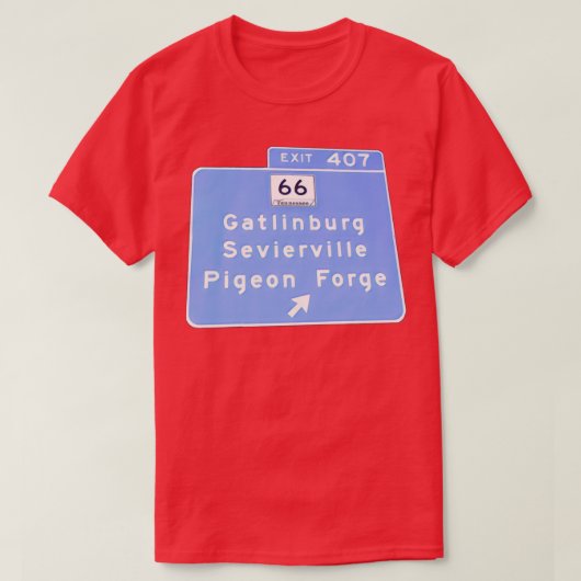 出口407 Gatlinburg Pigon Forge GSMNP  Tシャツ (デザイン正面)