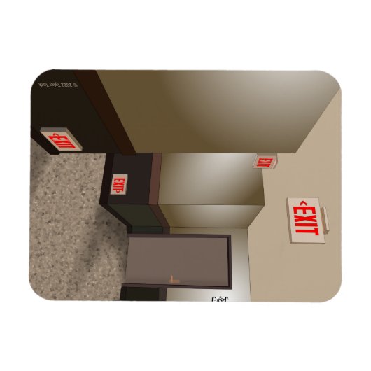 「出口」磁石 マグネット (横)