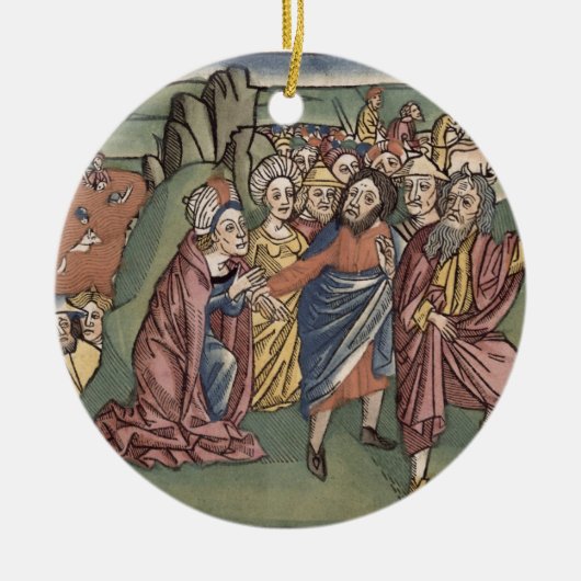 出国14モーゼおよびレニウムを交差させている古代イスラエル人 セラミックオーナメント (正面)