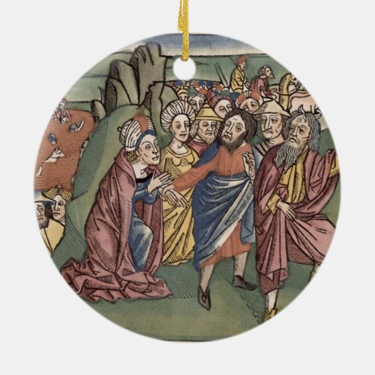 出国14モーゼおよびレニウムを交差させている古代イスラエル人 セラミックオーナメント (裏面)