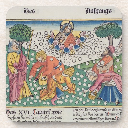 出国16の13-22神はThにウズラおよび天恵を提供します コースター (正面)